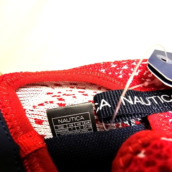 NWT Nautica Womens Red White & Blue "Francess" Slip-on Water Shoes Size 7 - Picture 7 of 8